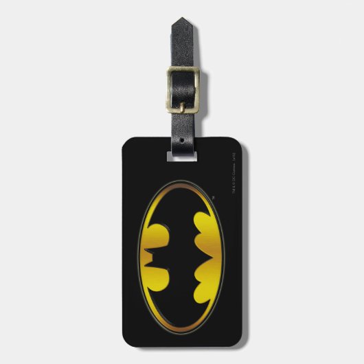 Batman Symbol | Ovale gradiënt Logo Bagagelabel (Voorkant verticaal)