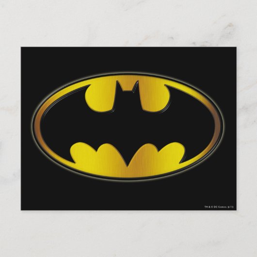 Batman Symbol | Ovale gradiënt Logo Briefkaart (Voorkant)