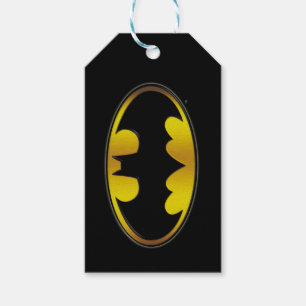 Batman Symbol Ovale gradiënt Logo Cadeaulabel