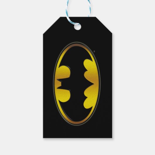 Batman Symbol | Ovale gradiënt Logo Cadeaulabel (Voorkant)
