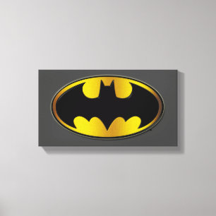 Batman Symbol   Ovale gradiënt Logo Canvas Afdruk