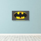 Batman Symbol | Ovale gradiënt Logo Canvas Afdruk (Insitu (Houten vloer))
