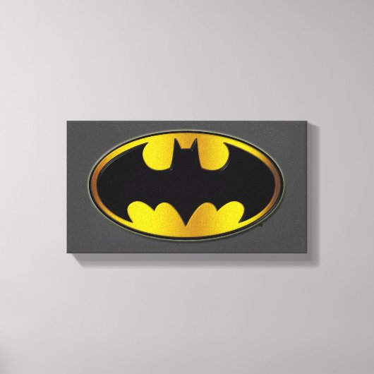 Batman Symbol | Ovale gradiënt Logo Canvas Afdruk (Voorkant)