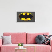 Batman Symbol | Ovale gradiënt Logo Canvas Afdruk (Insitu (Woonkamer))