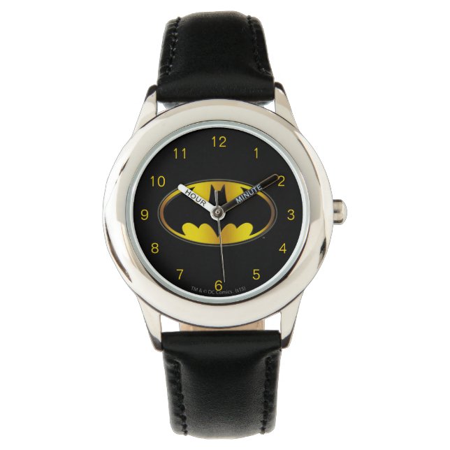 Batman Symbol | Ovale gradiënt Logo Horloge (Voorkant)