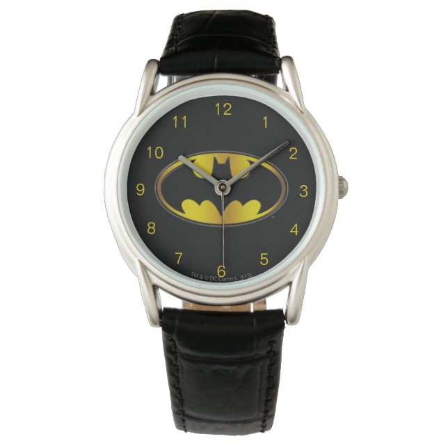 Batman Symbol | Ovale gradiënt Logo Horloge (Voorkant)