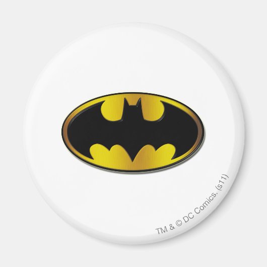 Batman Symbol | Ovale gradiënt Logo Magneet (Voorkant)