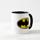 Batman Symbol | Ovale gradiënt Logo Mok (Voorkant rechts)