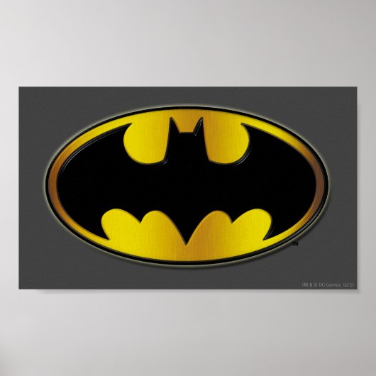 Batman Symbol | Ovale gradiënt Logo Poster (Voorkant)