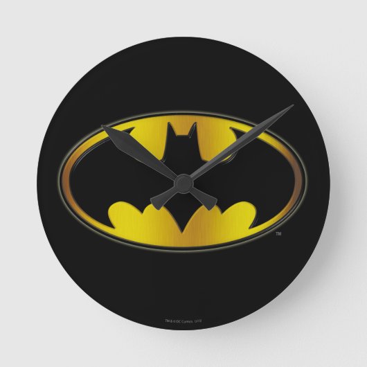 Batman Symbol | Ovale gradiënt Logo Ronde Klok (Voorkant)