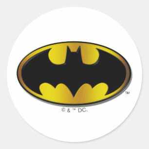 Batman Symbol   Ovale gradiënt Logo Ronde Sticker