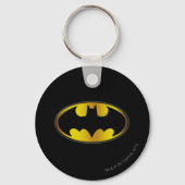 Batman Symbol | Ovale gradiënt Logo Sleutelhanger (Voorkant)