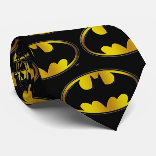 Batman Symbol | Ovale gradiënt Logo Stropdas (Opgerold)