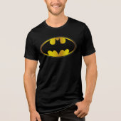 Batman Symbol | Ovale gradiënt Logo Tri-Blend Shirt (Voorkant)