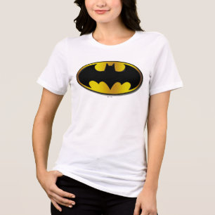 Batman Symbol   Ovale gradiënt Logo Tri-Blend Shirt