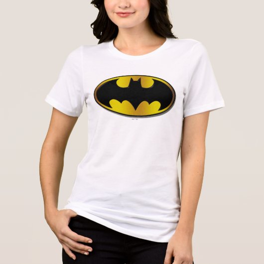 Batman Symbol | Ovale gradiënt Logo Tri-Blend Shirt (Voorkant)