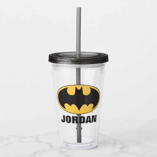 Batman Symbol | Ovale Logo Acryl Drinkbeker (Voorkant)