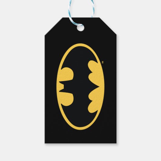 Batman Symbol | Ovale Logo Cadeaulabel (Voorkant)
