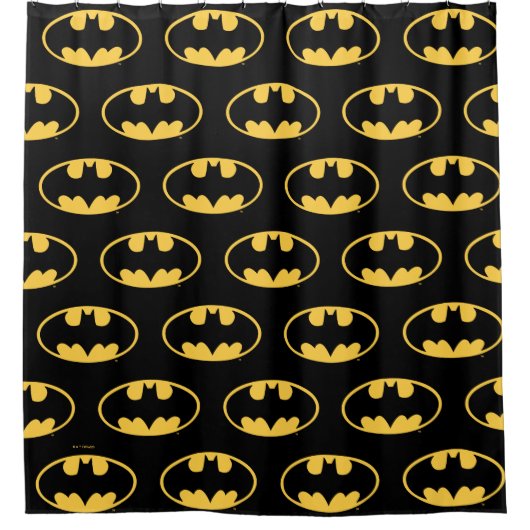 Batman Symbol | Ovale Logo Douchegordijn (Voorkant)