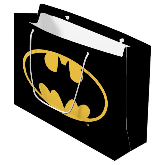 Batman Symbol | Ovale Logo Groot Cadeauzakje (Voorkant Gekanteld)