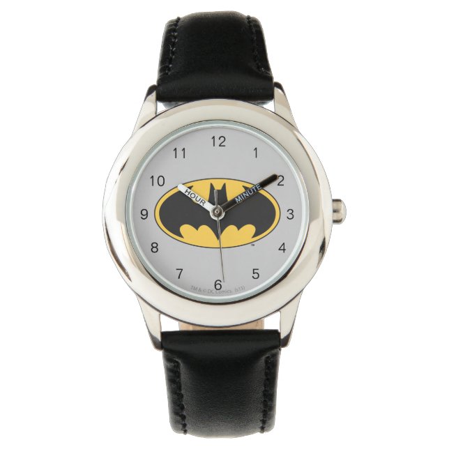 Batman Symbol | Ovale Logo Horloge (Voorkant)