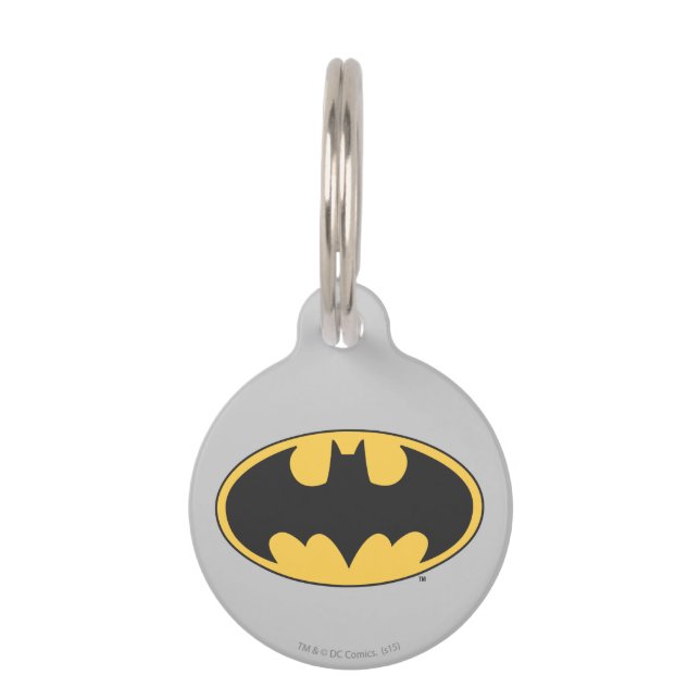 Batman Symbol | Ovale Logo Huisdierpenning (Voorkant)
