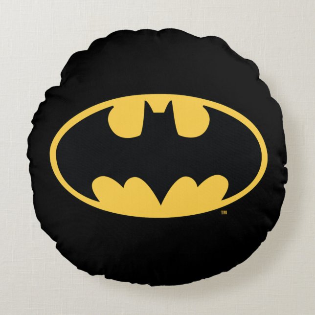 Batman Symbol | Ovale Logo Rond Kussen (Voorkant)