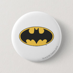 Batman Symbol   Ovale Logo Ronde Button 5,7 Cm