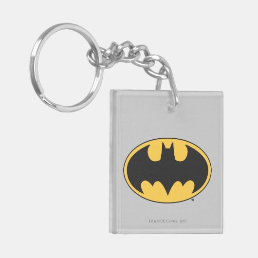 Batman Symbol | Ovale Logo Sleutelhanger (Voorkant Links)