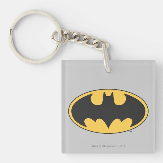 Batman Symbol | Ovale Logo Sleutelhanger (Voorkant)