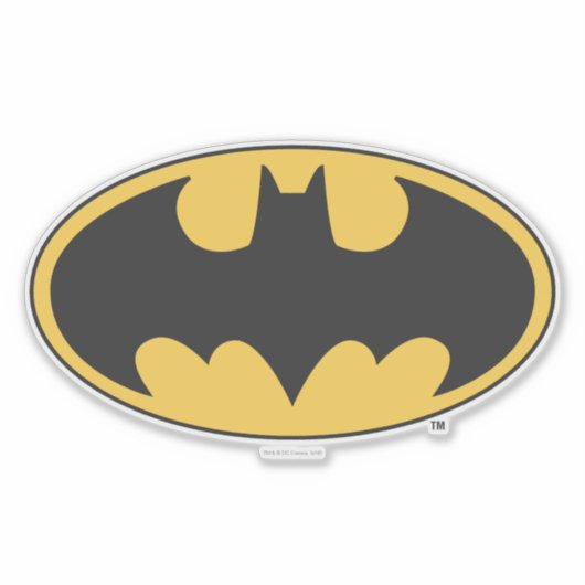 Batman Symbol | Ovale Logo Sticker (Voorkant)