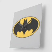 Batman Symbol | Ovale Logo Vierkante Klok (Hoek)