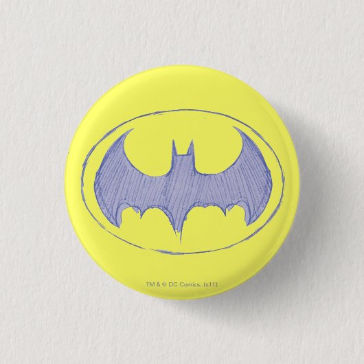 Batman Symbol | Paars Logo ketchbook Ronde Button 3,2 Cm (Voorkant)