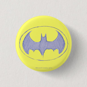 Batman Symbol   Paars Logo ketchbook Ronde Button 3,2 Cm