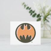Batman Symbol | Rode Halftone Logo Briefkaart (Staand voorkant)