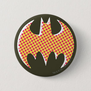 Batman Symbol Rode Halftone Logo Ronde Button 5,7 Cm