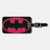 Batman Symbol | Rode zwarte Logo Bagagelabel (Voorkant horizontaal)