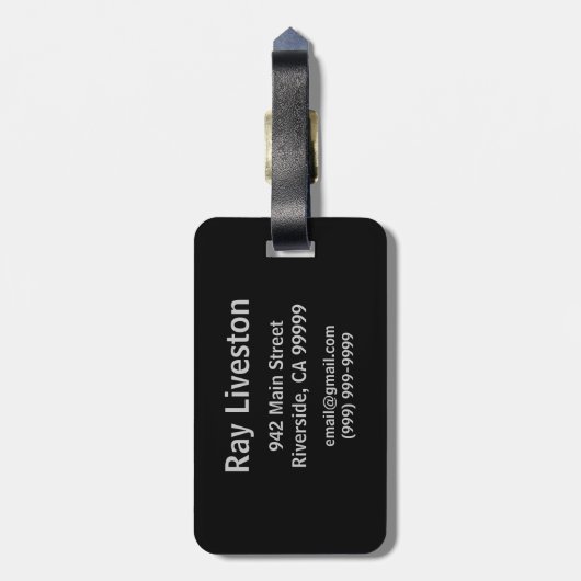 Batman Symbol | Rode zwarte Logo Bagagelabel (Achterkant verticaal)