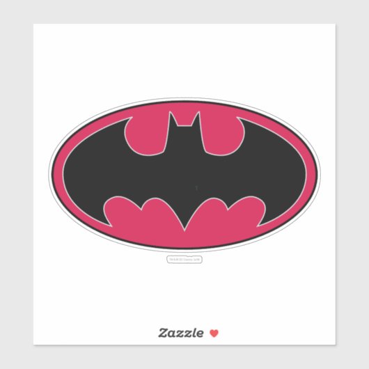 Batman Symbol | Rode zwarte Logo Sticker (Vel)