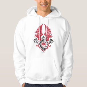 Batman Symbol Rood zwarte bat Stempel Crest Logo Hoodie