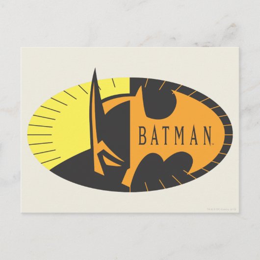 Batman Symbol | Silhouette Logo Briefkaart (Voorkant)