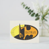 Batman Symbol | Silhouette Logo Briefkaart (Staand voorkant)