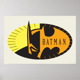 Batman Symbol   Silhouette Logo Poster