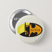 Batman Symbol | Silhouette Logo Ronde Button 5,7 Cm (Voorkant /achterkant)
