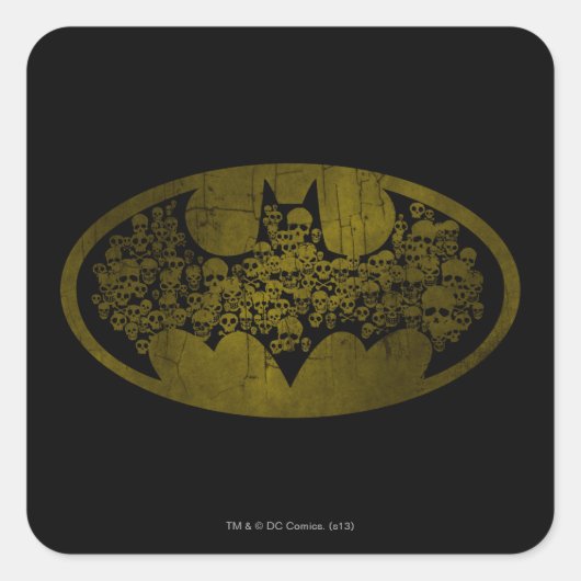 Batman Symbol | Skulls in Bat Logo Vierkante Sticker (Voorkant)