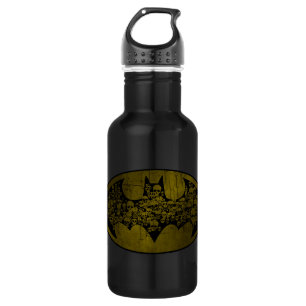 Batman Symbol   Skulls in Bat Logo Waterfles
