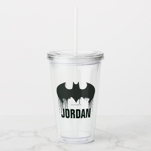 Batman Symbol | Spuitverf-Logo Acryl Drinkbeker (Voorkant)