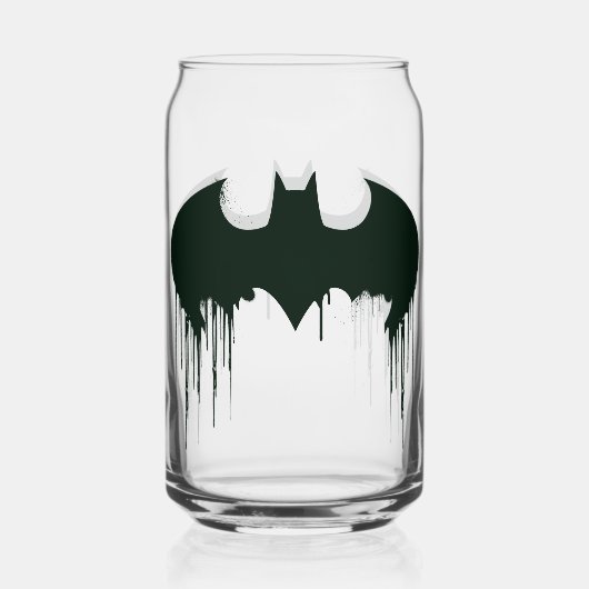 Batman Symbol | Spuitverf-Logo Blikvorm Glas (Voorkant)