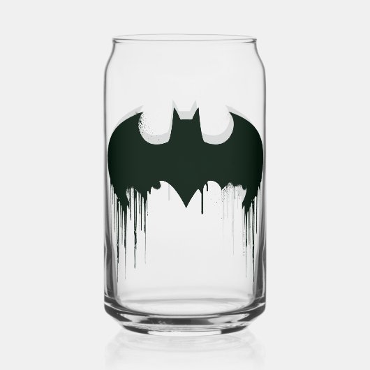 Batman Symbol | Spuitverf-Logo Blikvorm Glas (Achterkant)