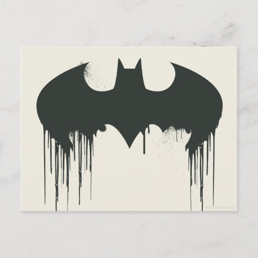 Batman Symbol | Spuitverf-Logo Briefkaart (Voorkant)